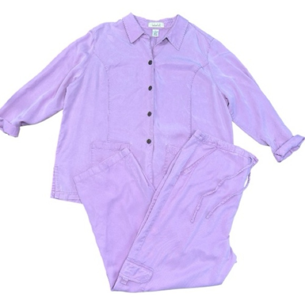 Linden Hill Lilac Lavender Tencel Jacket & Pant Set (2)pc Lightweight Size XXL